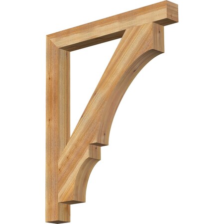 Ekena Millwork Balboa Block Rough Sawn Bracket, Western Red Cedar, 4"W x 36"D x 44"H BKT04X36X44BOA05RWR